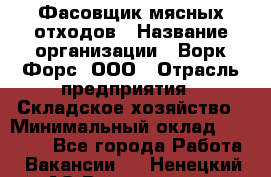 Фасовщик мясных отходов › Название организации ­ Ворк Форс, ООО › Отрасль предприятия ­ Складское хозяйство › Минимальный оклад ­ 27 000 - Все города Работа » Вакансии   . Ненецкий АО,Волоковая д.